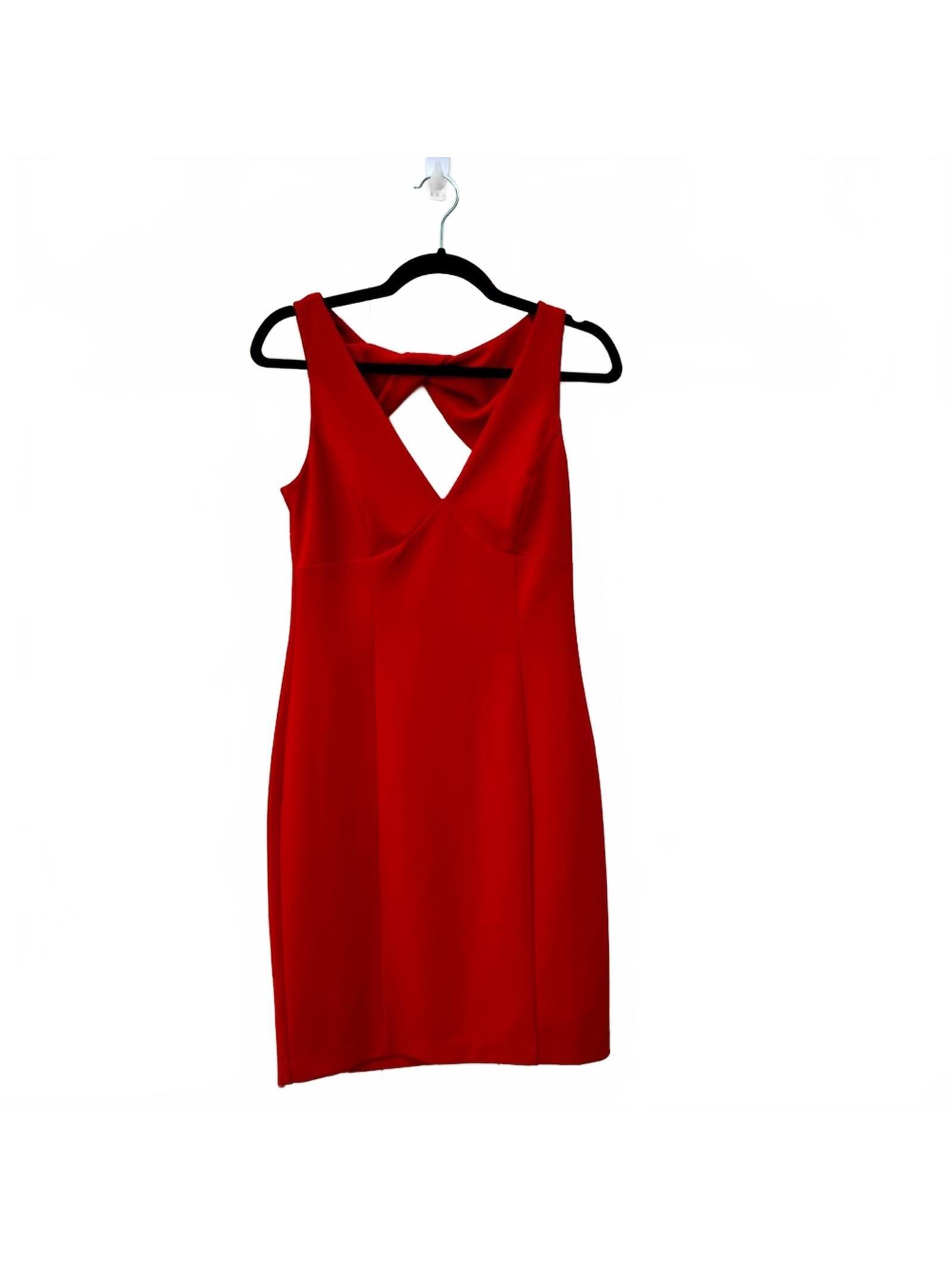 Vince Camuto Red Twist Back Red Lined Fitted Sheath Dress | Size 6